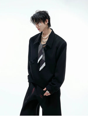 desc::boxy-v-neck-polo-sweatshirt-with-detachable-scarf-detail-img-4