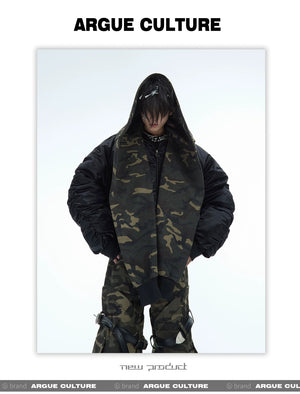 desc::camo-patchwork-hooded-bomber-jacket-heavyweight-winter-parka-detail-img-8
