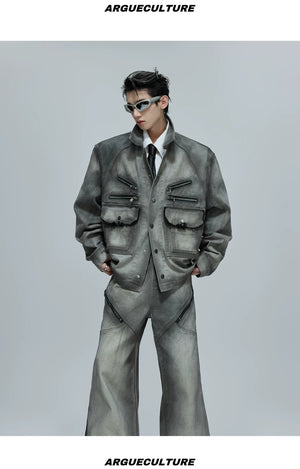 desc::cement-gray-vintage-boxy-denim-jacket-flare-set-detail-img-2