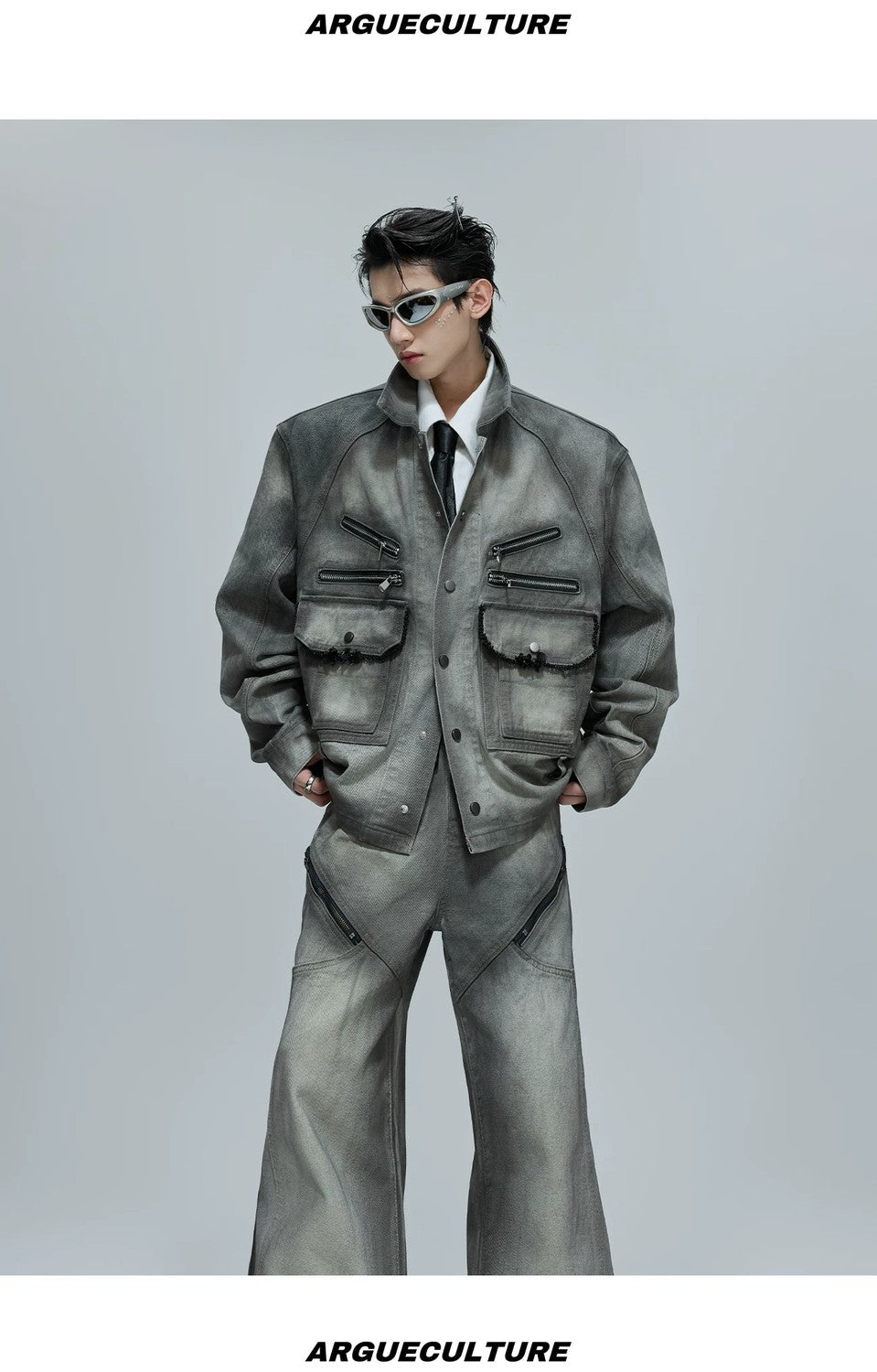 desc::cement-gray-vintage-boxy-denim-jacket-flare-set-detail-img-2