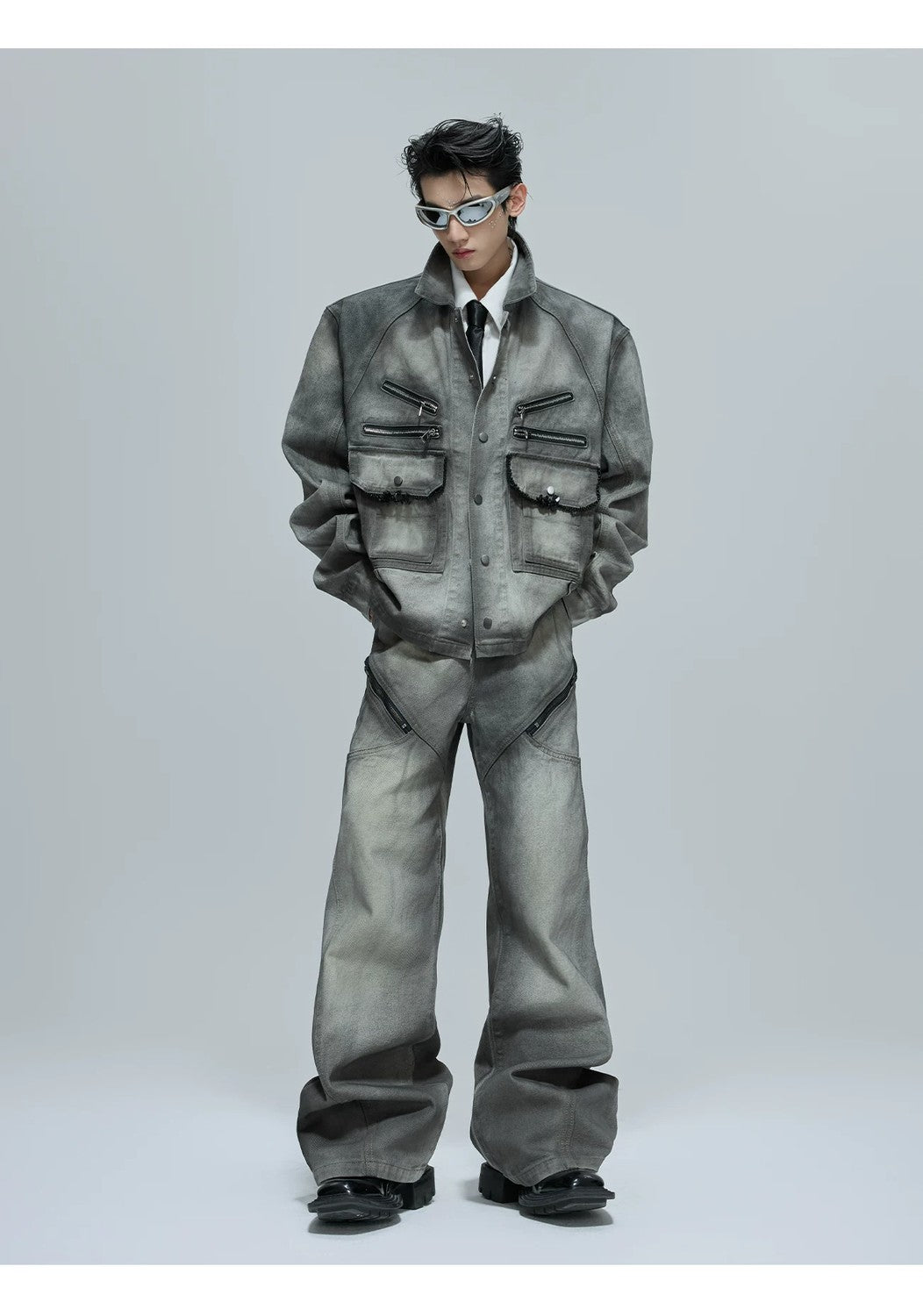 desc::cement-gray-vintage-boxy-denim-jacket-flare-set-detail-img-8