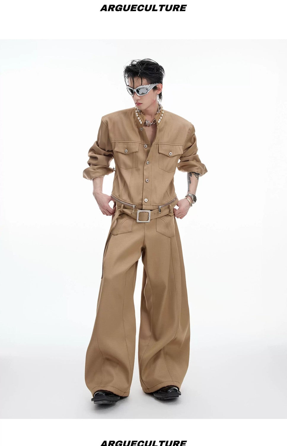 desc::collarless-pearl-denim-set-baggy-streetwear-boxy-jacket-detail-img-12