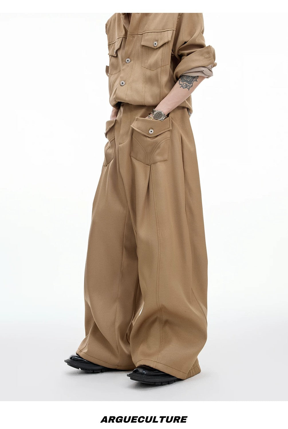 desc::collarless-pearl-denim-set-baggy-streetwear-boxy-jacket-detail-img-13