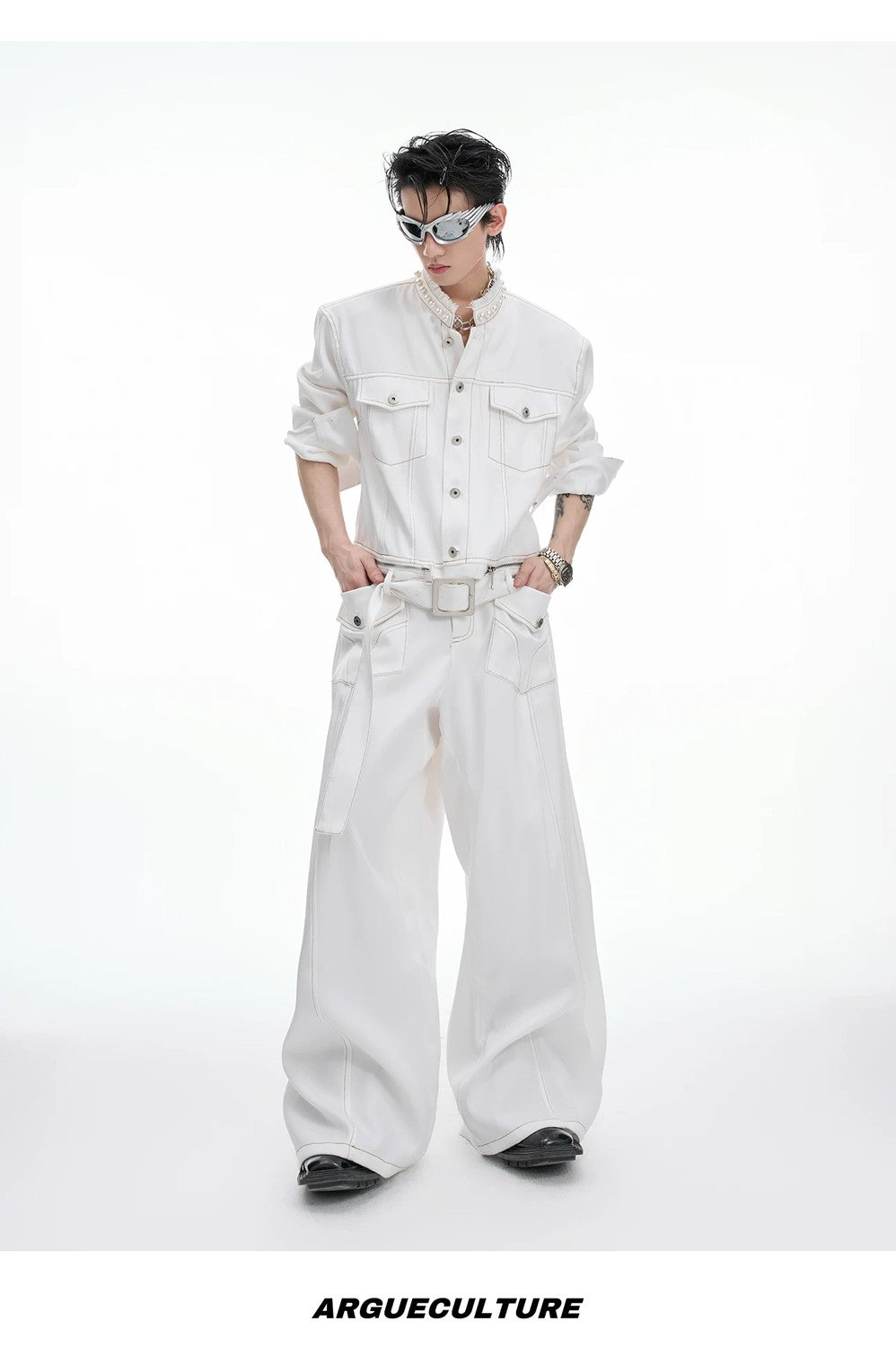 desc::collarless-pearl-denim-set-baggy-streetwear-boxy-jacket-detail-img-14