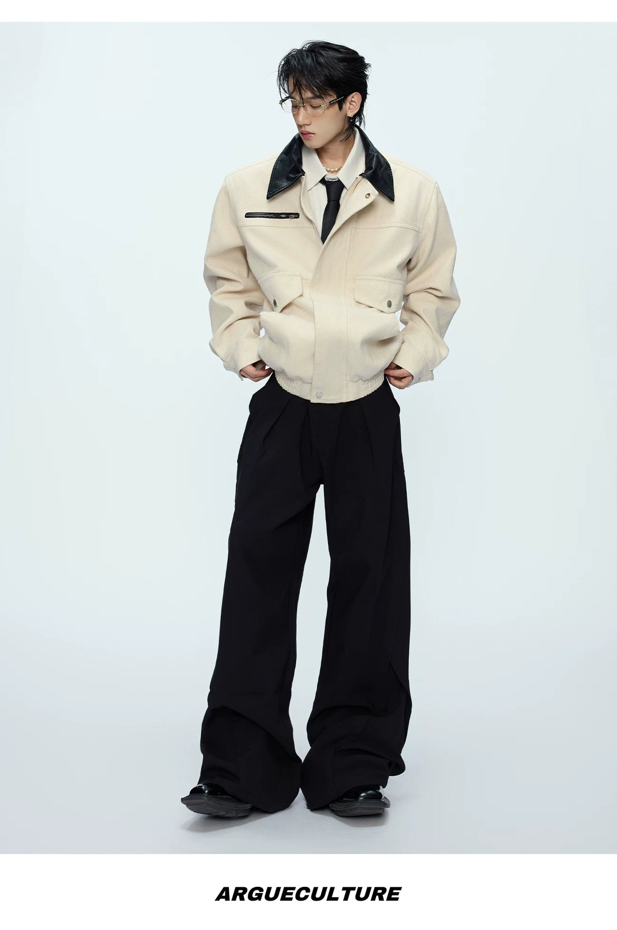 Contrast Collar Cotton Workwear Jacket | Unisex - detail image 13