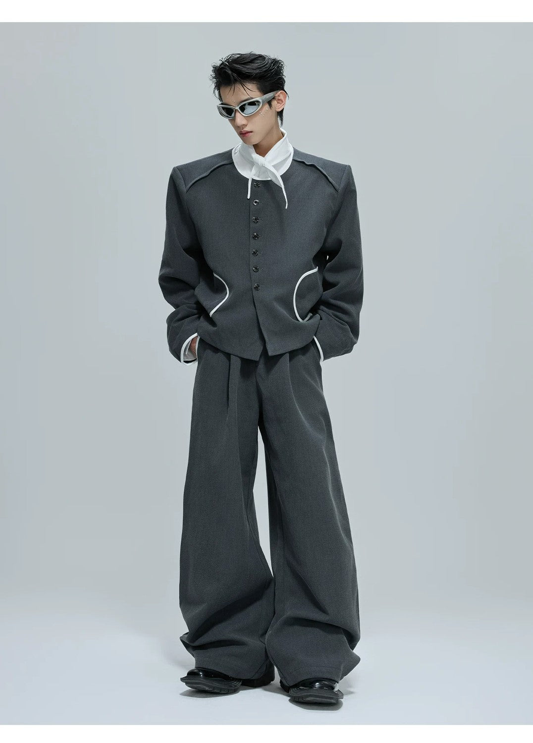 desc::contrast-cropped-tweed-jacket-with-jewel-buttons-detail-img-4