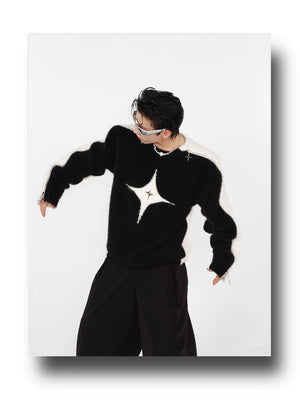 desc::contrast-mohair-crewneck-with-metal-zipper-detail-detail-img-6