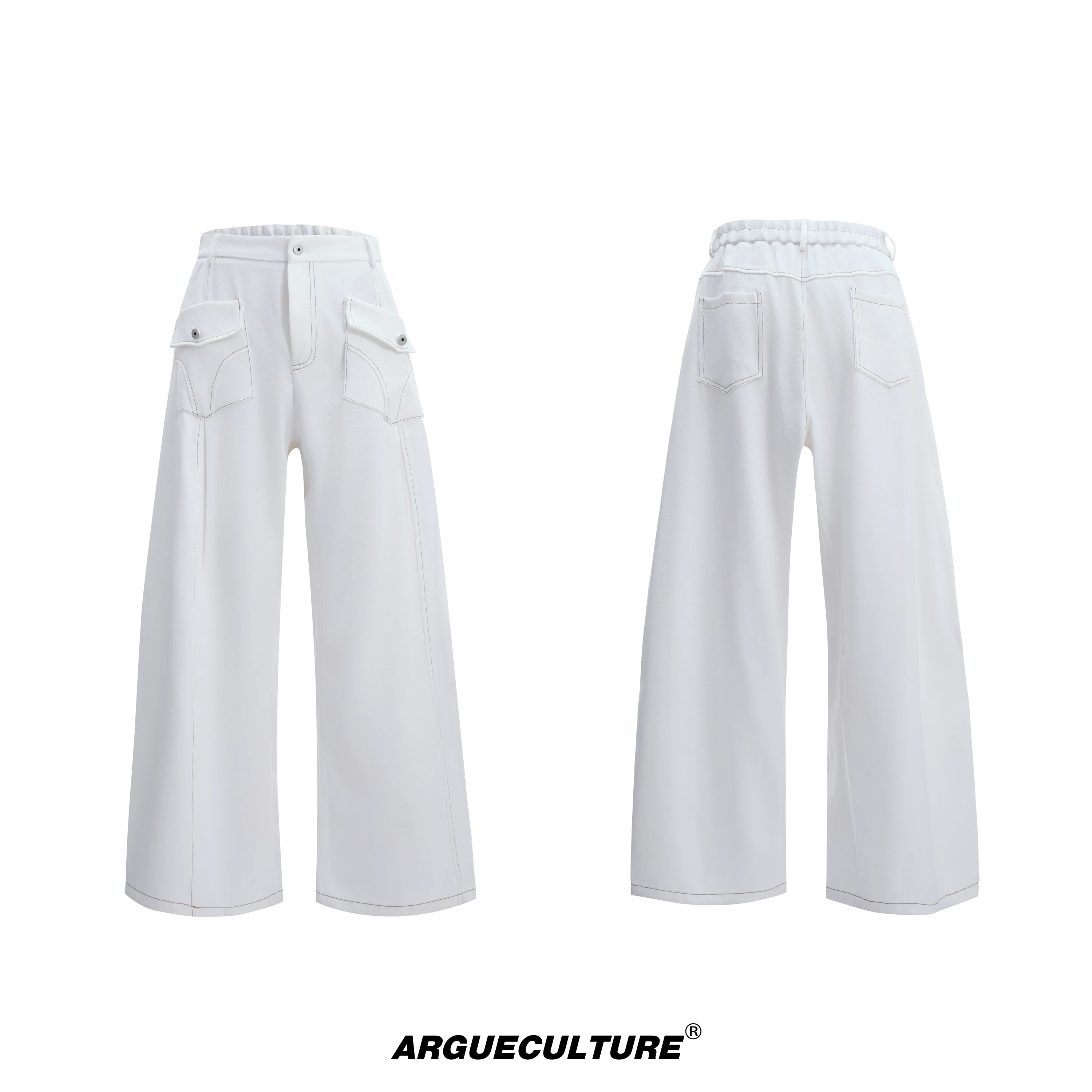 contrast-stitch-cargo-denim-pants-loose-straight-unisex-black