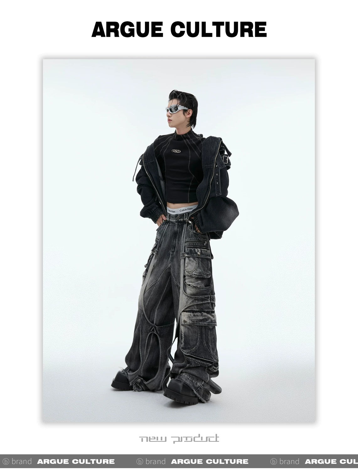 desc::contrast-stitching-mock-neck-slim-long-sleeve-crop-top-detail-img-1