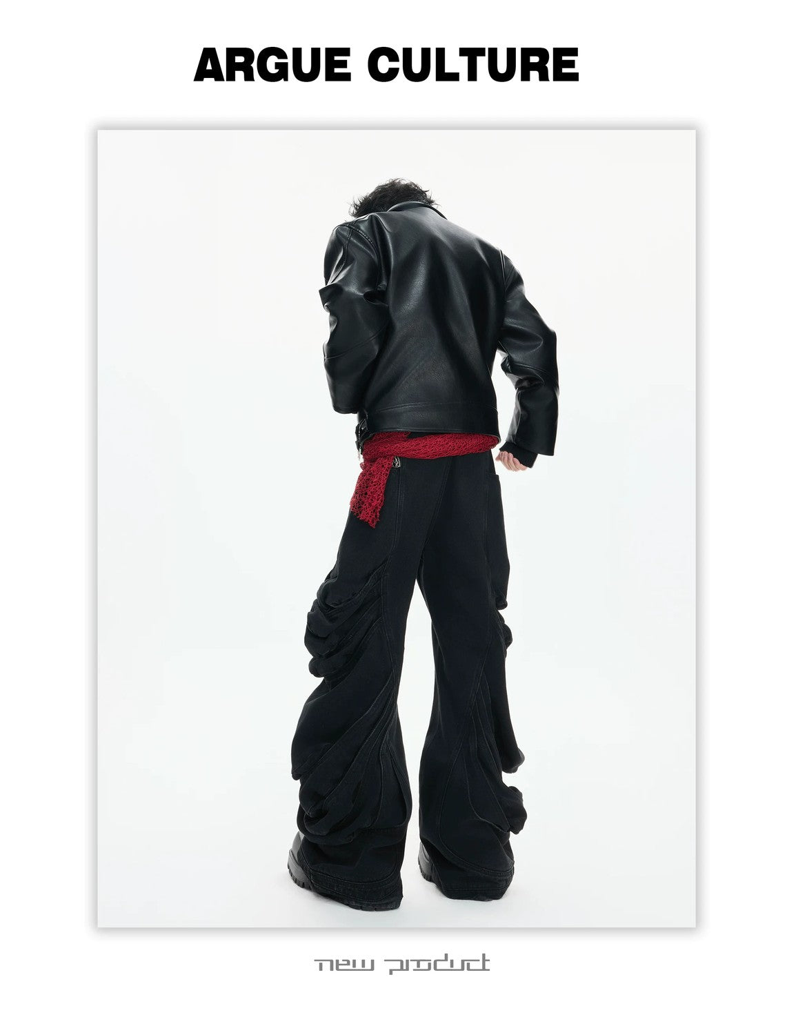 desc::cracked-faux-leather-moto-jacket-layered-streetwear-coat-detail-img-7