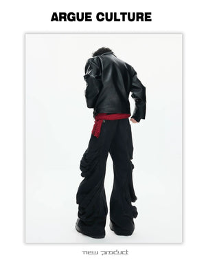 desc::cracked-faux-leather-moto-jacket-layered-streetwear-coat-detail-img-7