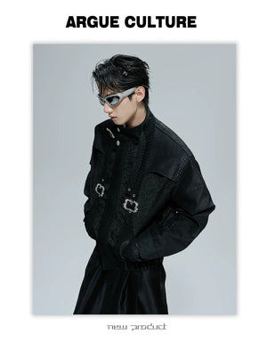desc::croc-embossed-cropped-moto-jacket-with-metal-accents-detail-img-16