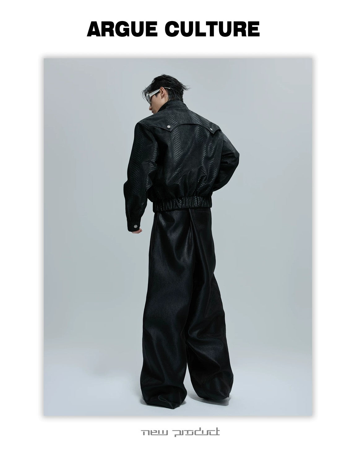 desc::croc-embossed-cropped-moto-jacket-with-metal-accents-detail-img-17