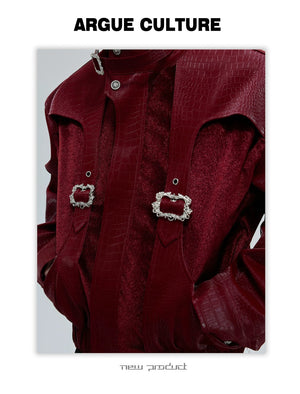 desc::croc-embossed-cropped-moto-jacket-with-metal-accents-detail-img-6