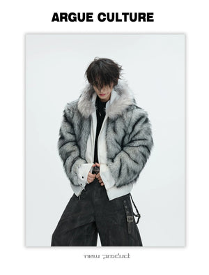 desc::croc-embossed-pony-hair-hooded-gothic-jacket-detail-img-22