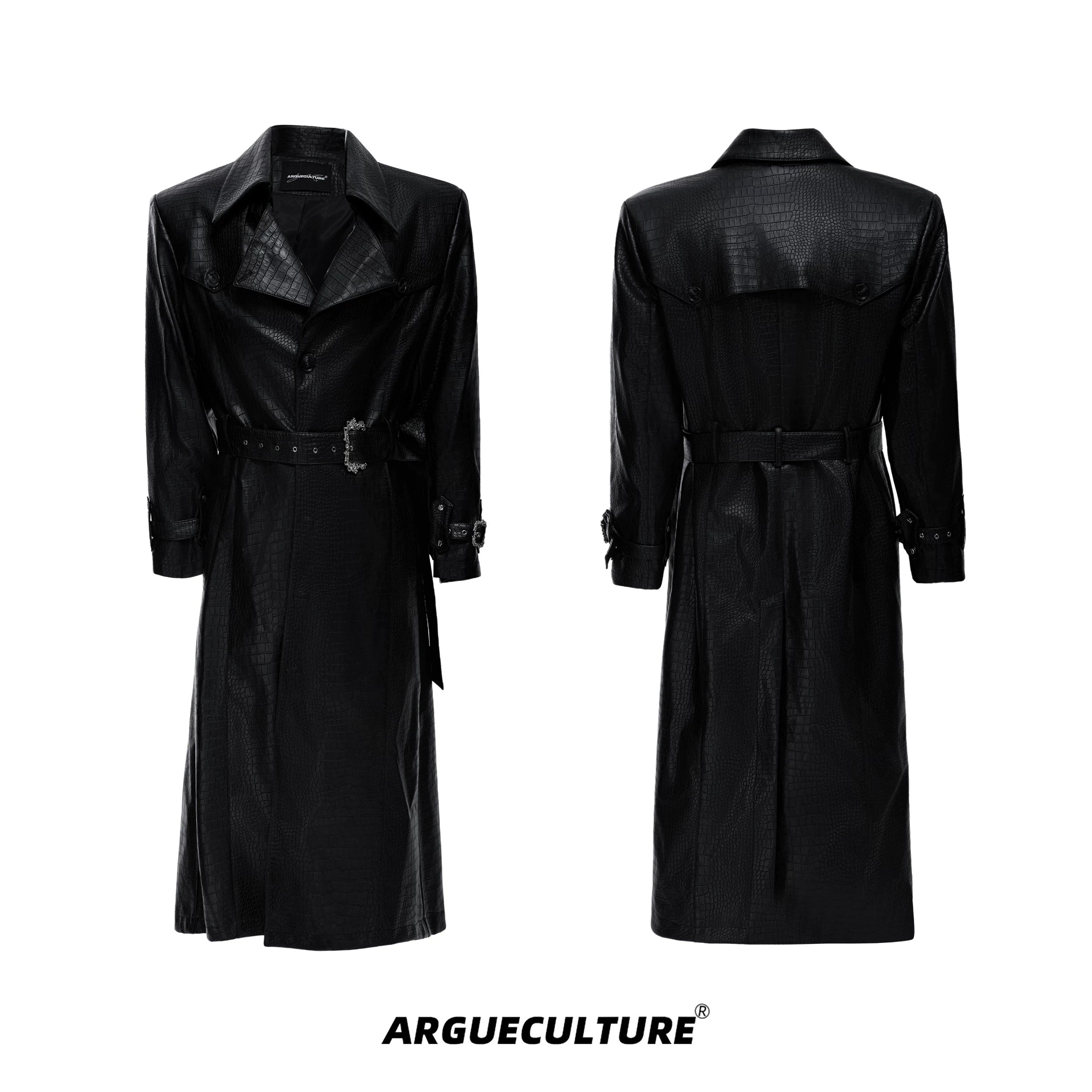 croc-embossed-wide-shoulder-deconstructed-leather-trench-black-top