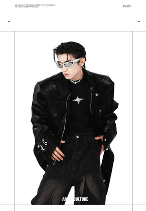 desc::crocodile-embossed-pu-leather-moto-jacket-spliced-design-detail-img-4