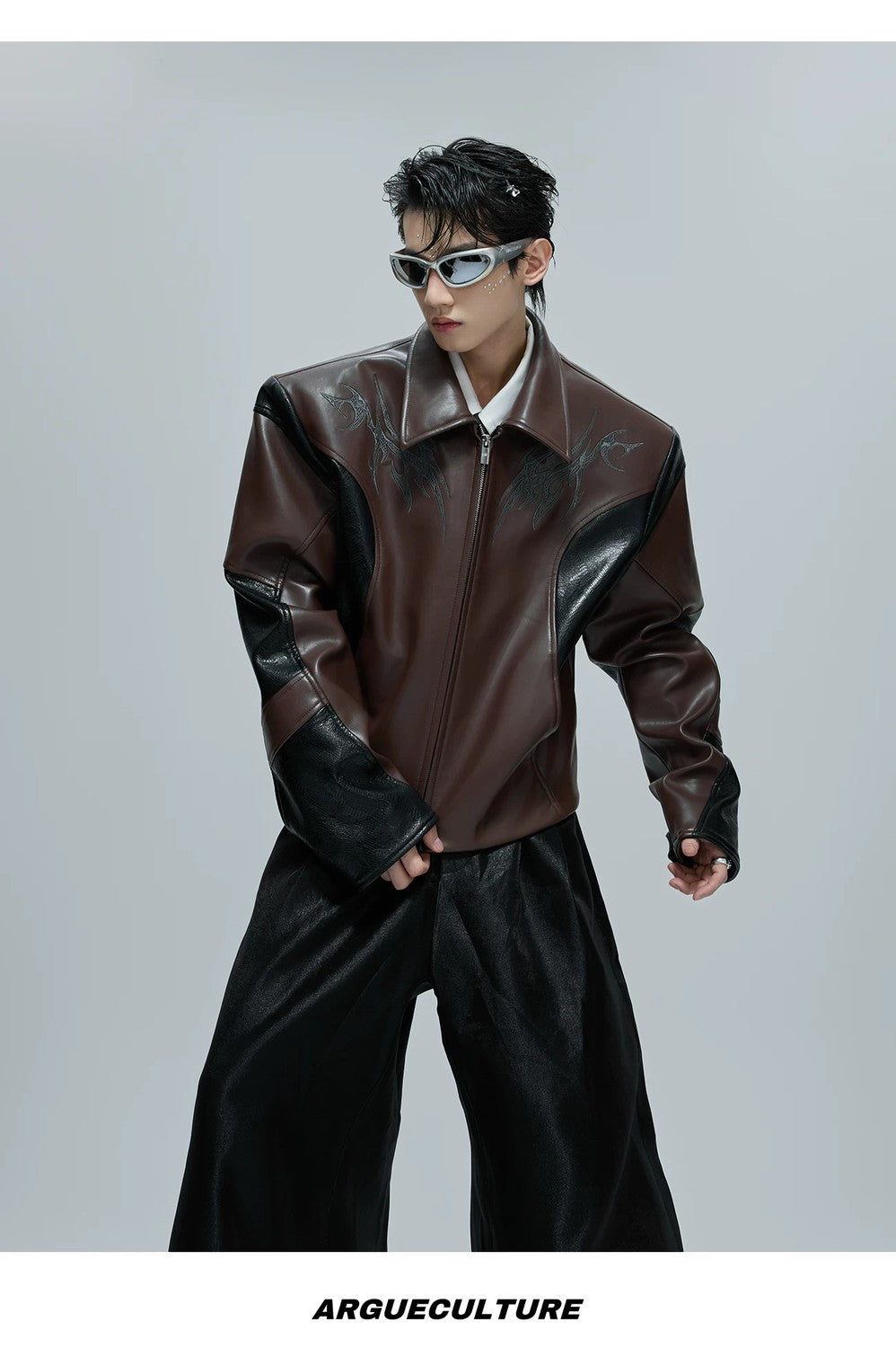 desc::cropped-crocodile-texture-spine-moto-jacket-detail-img-12