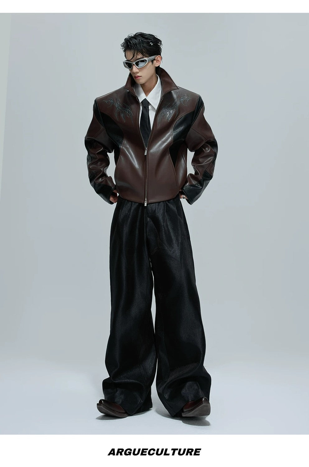 desc::cropped-crocodile-texture-spine-moto-jacket-detail-img-15