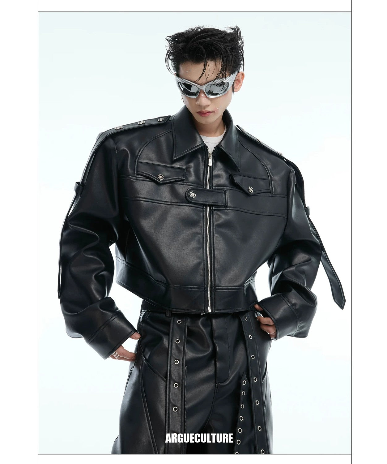 desc::cropped-deconstructed-moto-jacket-with-metal-hardware-detail-img-4