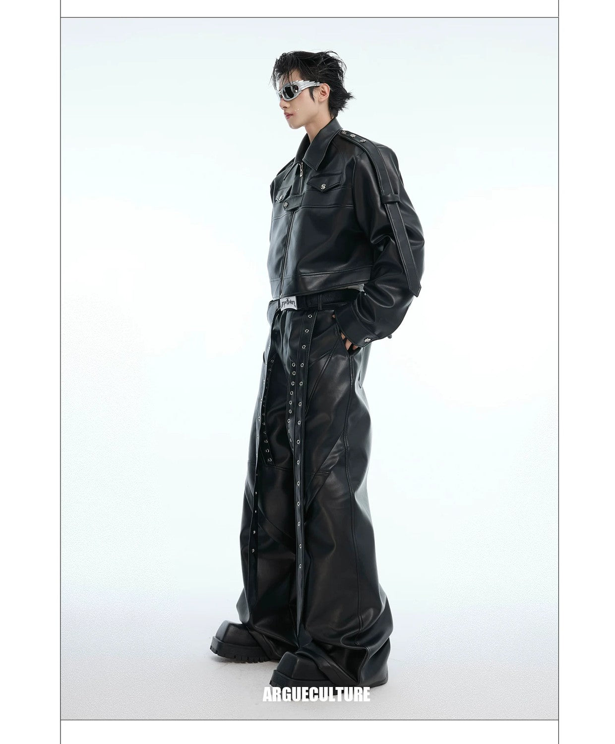 desc::cropped-deconstructed-moto-jacket-with-metal-hardware-detail-img-7