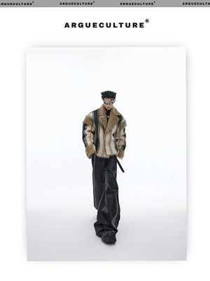 desc::cropped-faux-fur-jacket-vintage-contrast-lapel-detail-img-14
