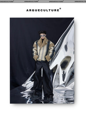 desc::cropped-faux-fur-jacket-vintage-contrast-lapel-detail-img-15
