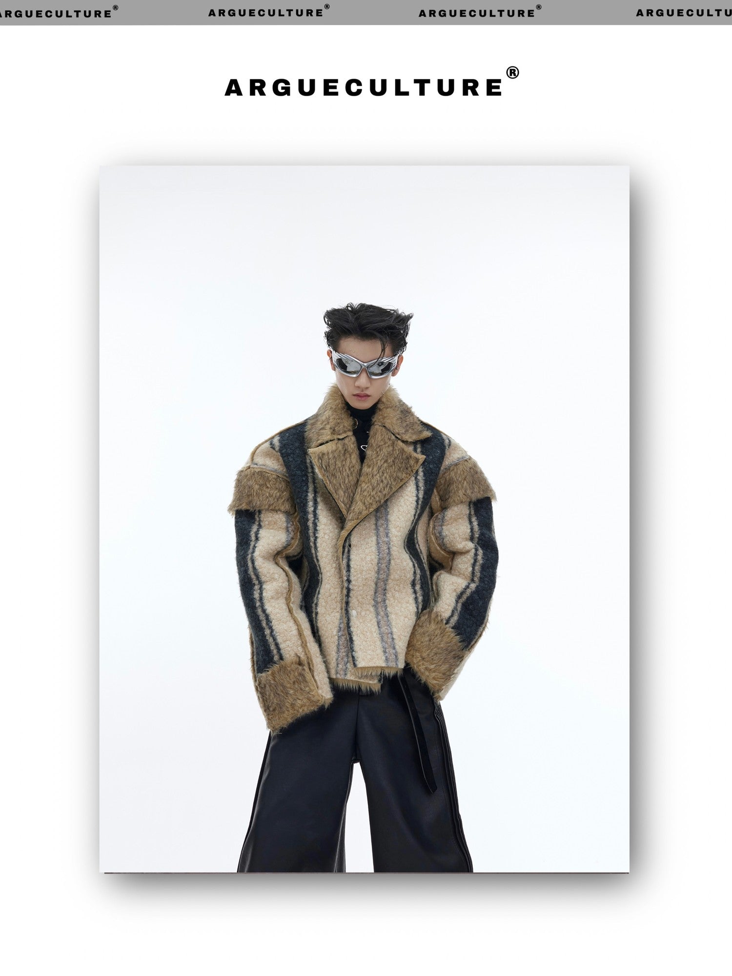 desc::cropped-faux-fur-jacket-vintage-contrast-lapel-detail-img-5