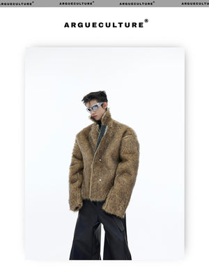 desc::cropped-faux-fur-jacket-vintage-contrast-lapel-detail-img-9