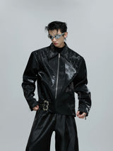 cropped-liquid-glossy-jacket-with-shimmer-rhinestones-black