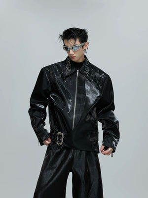 cropped-liquid-glossy-jacket-with-shimmer-rhinestones-black