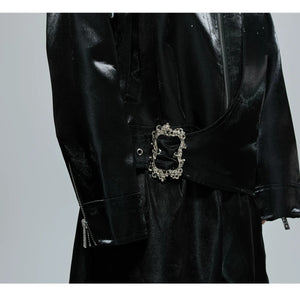 desc::cropped-liquid-glossy-jacket-with-shimmer-rhinestones-detail-img-7