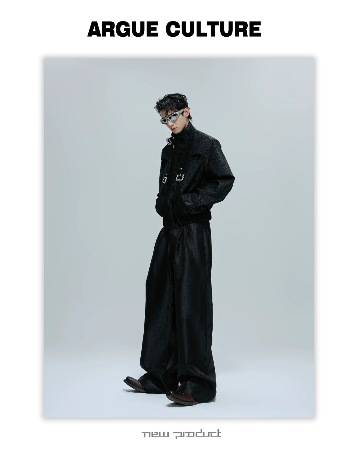 desc::cropped-snake-skin-moto-jacket-with-metal-buckle-detail-detail-img-3