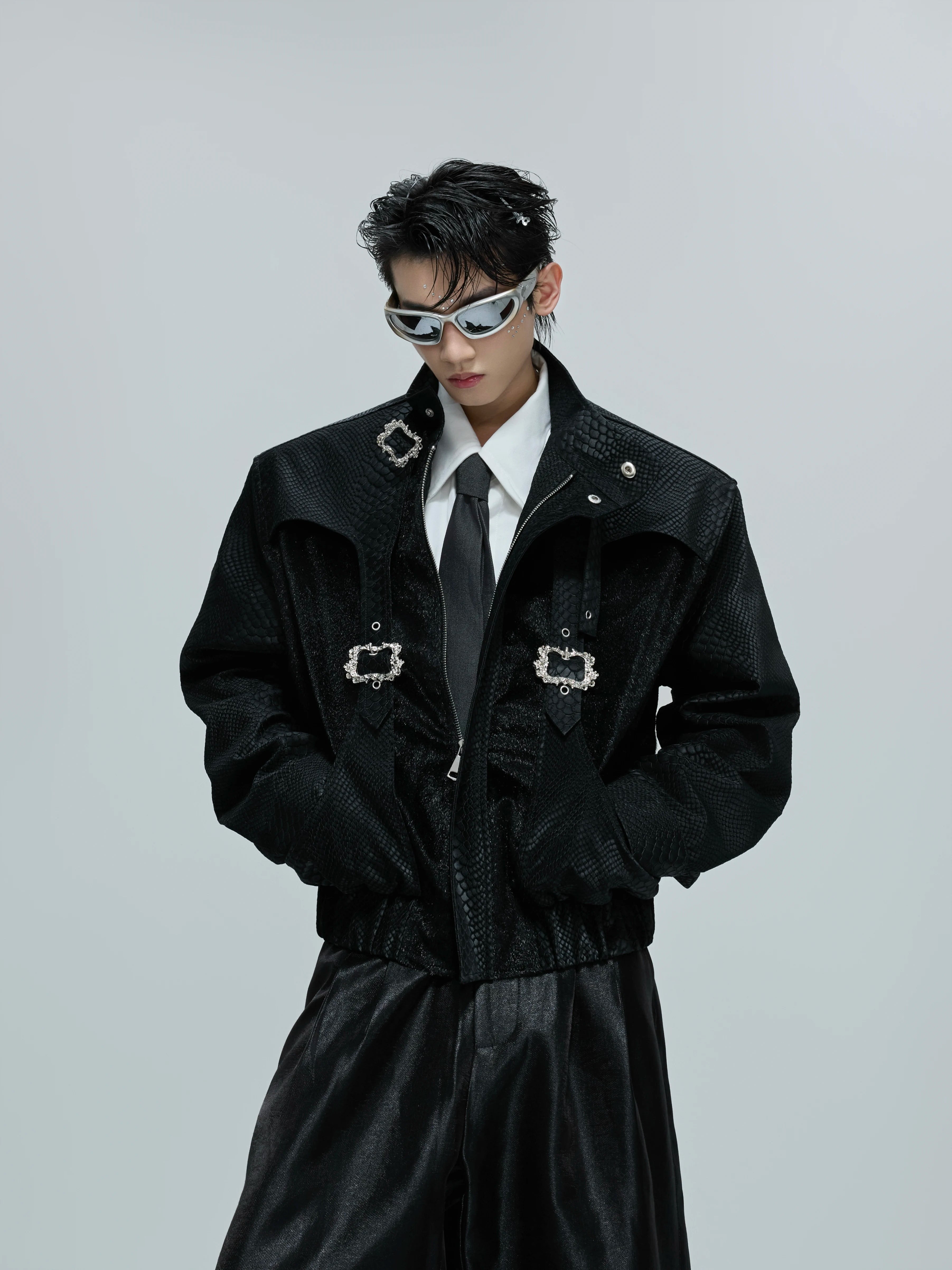cropped-snake-skin-moto-jacket-with-metal-buckle-detail-white
