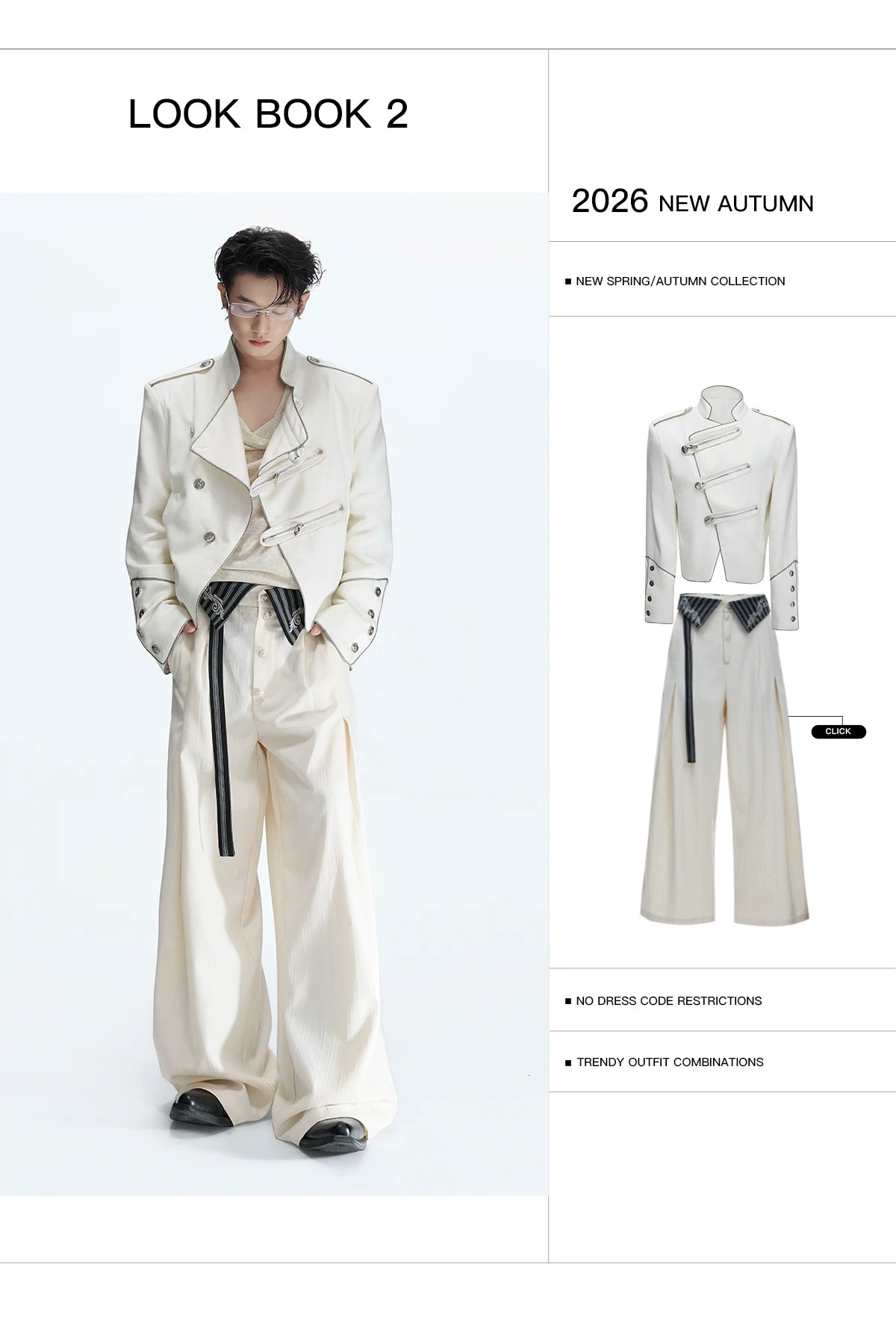 Cropped Stand-Collar Diagonal Zip Jacket in Tencel Blend - detail image 5