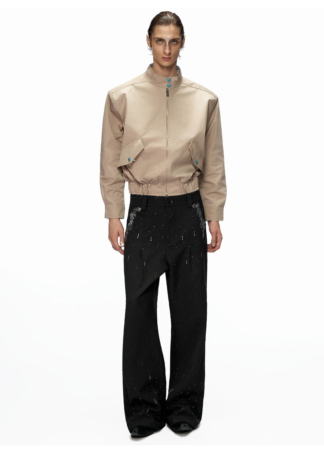 desc::cropped-stand-collar-striped-jacket-unisex-streetwear-detail-img-8