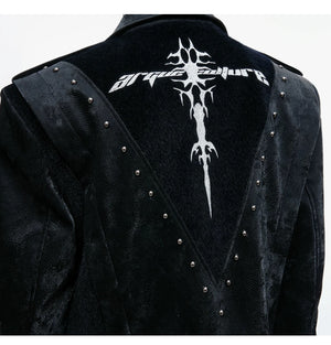 desc::cropped-studded-snakeskin-leather-jacket-streetwear-biker-coat-detail-img-5