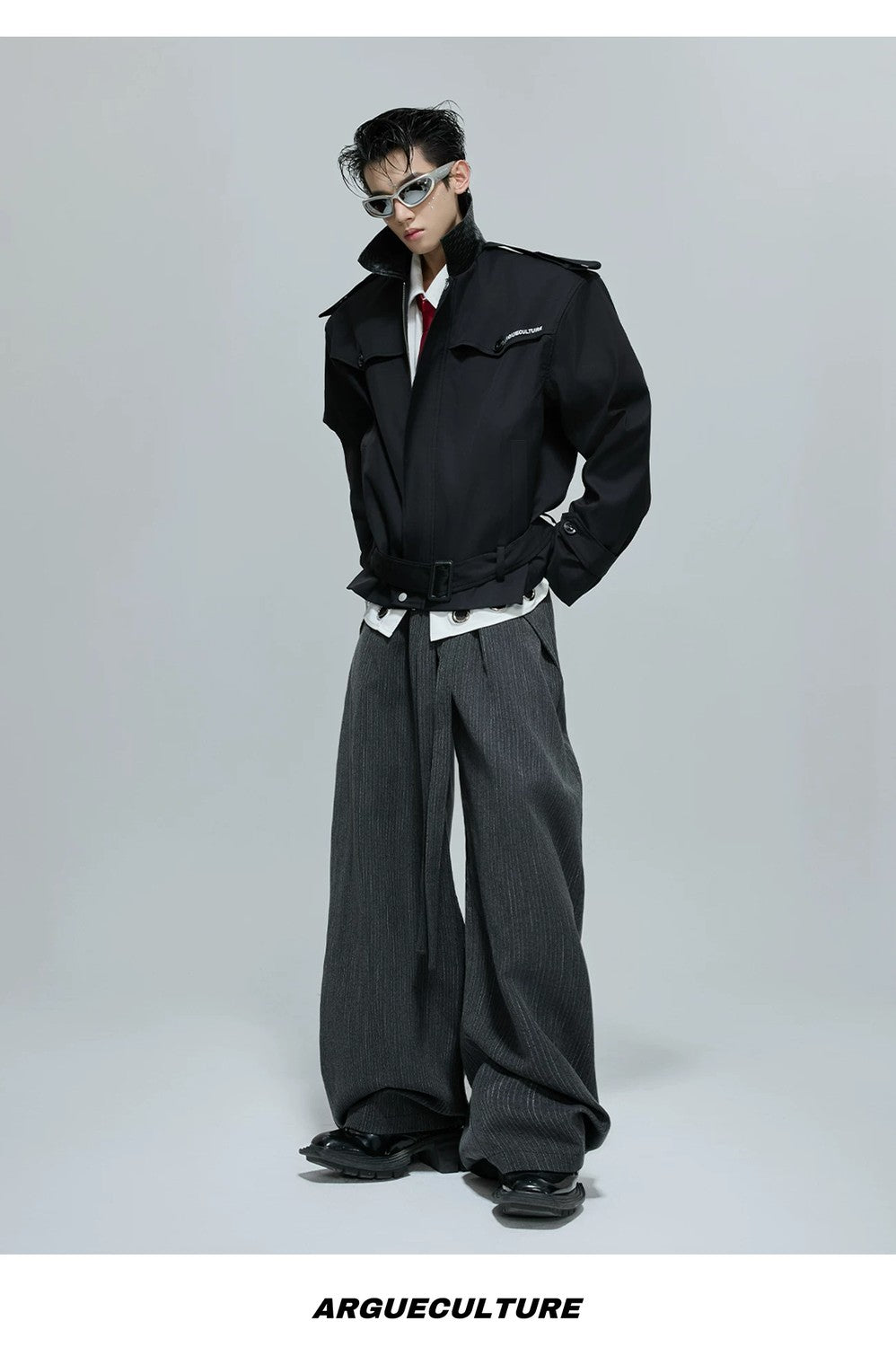 desc::cropped-woven-leather-patchwork-jacket-urban-streetwear-shell-detail-img-4