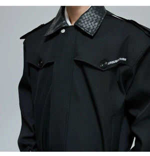 desc::cropped-woven-leather-patchwork-jacket-urban-streetwear-shell-detail-img-6