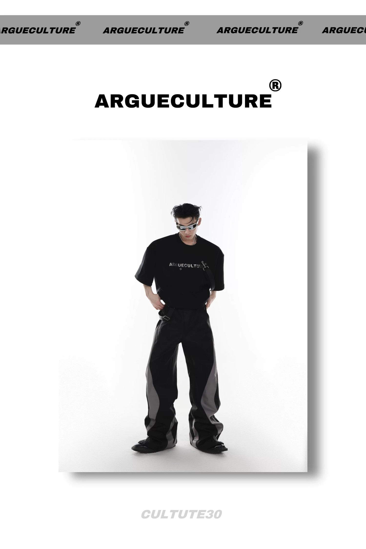 desc::cyberpunk-boxy-tee-metal-strap-padded-shoulder-shirt-detail-img-11
