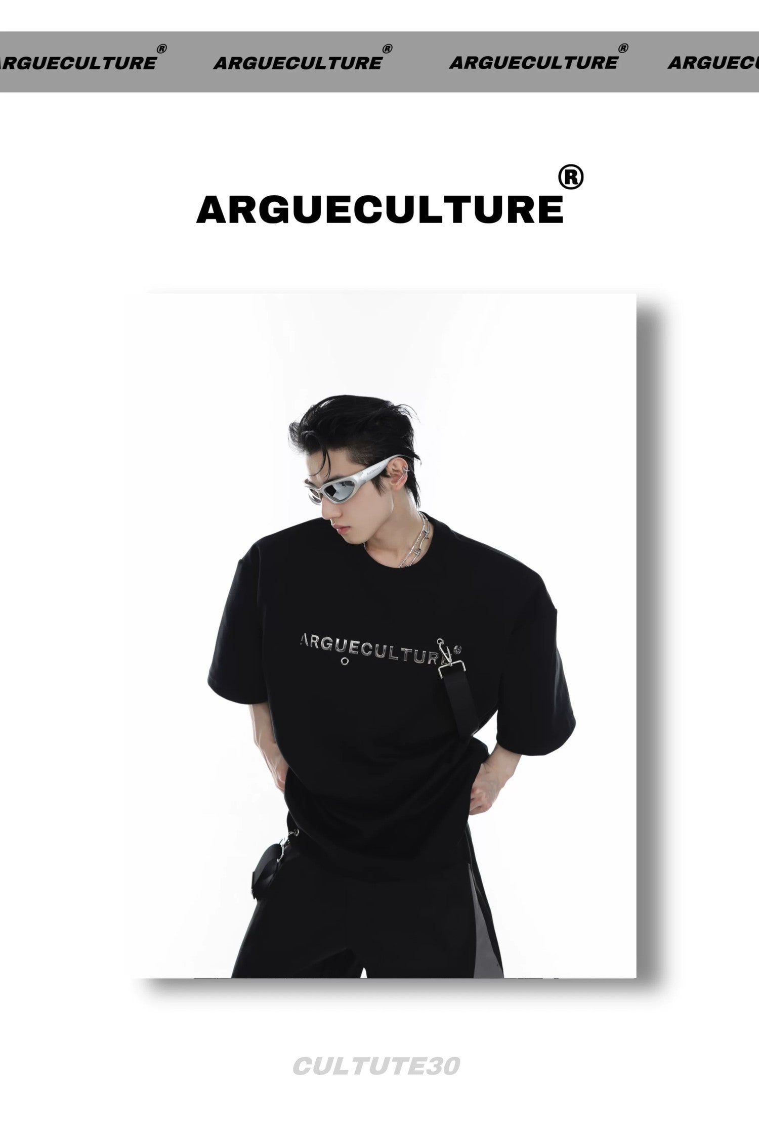 desc::cyberpunk-boxy-tee-metal-strap-padded-shoulder-shirt-detail-img-7