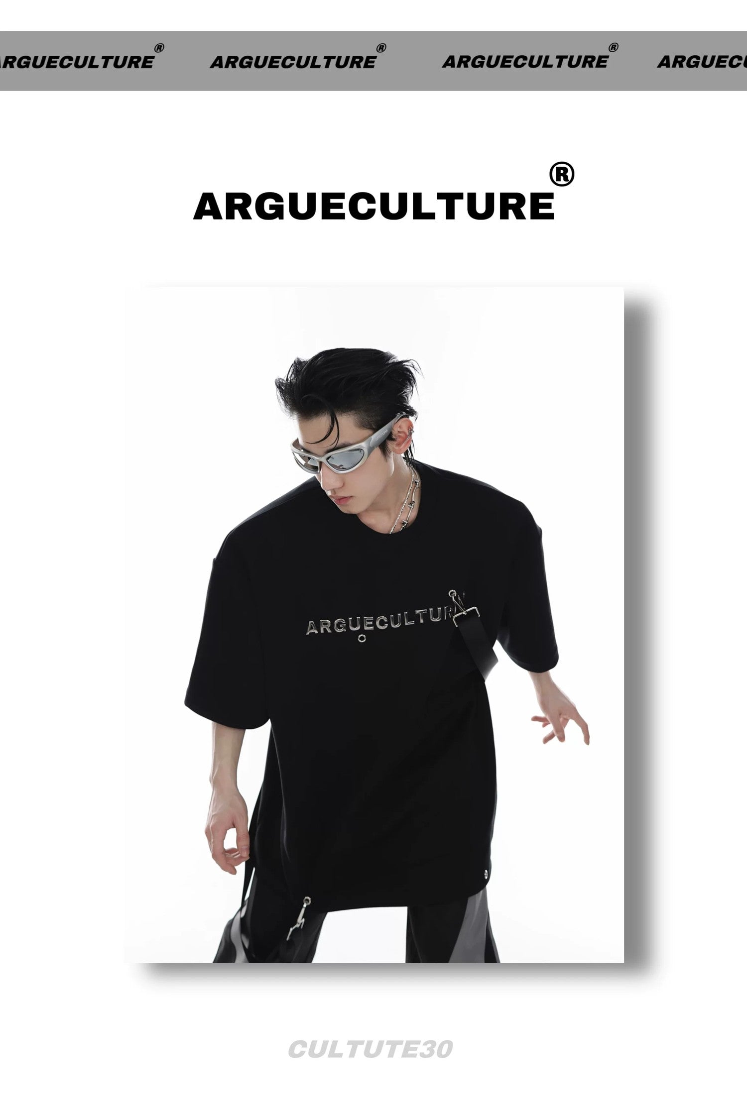 desc::cyberpunk-boxy-tee-metal-strap-padded-shoulder-shirt-detail-img-9