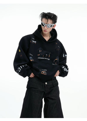 desc::dachshund-graphic-cropped-hoodie-loose-streetwear-pullover-detail-img-5