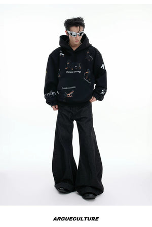 desc::dachshund-graphic-cropped-hoodie-loose-streetwear-pullover-detail-img-8