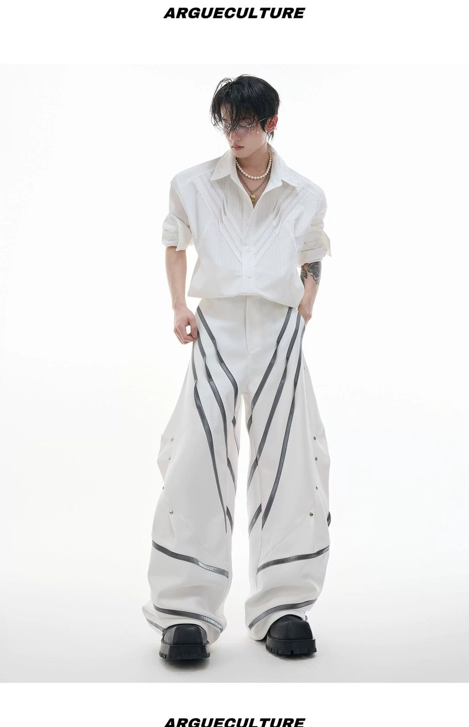 desc::deconstructed-3d-cut-metal-rivet-trousers-detail-img-9