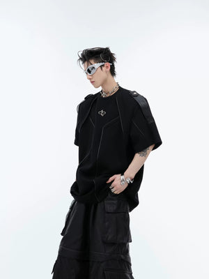 Back view of white loose fit streetwear t-shirt in organic cotton