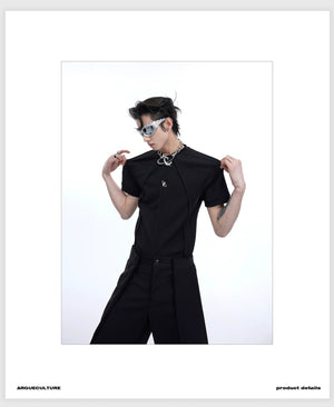 desc::deconstructed-3d-texture-slim-t-shirt-unisex-avant-garde-detail-img-8