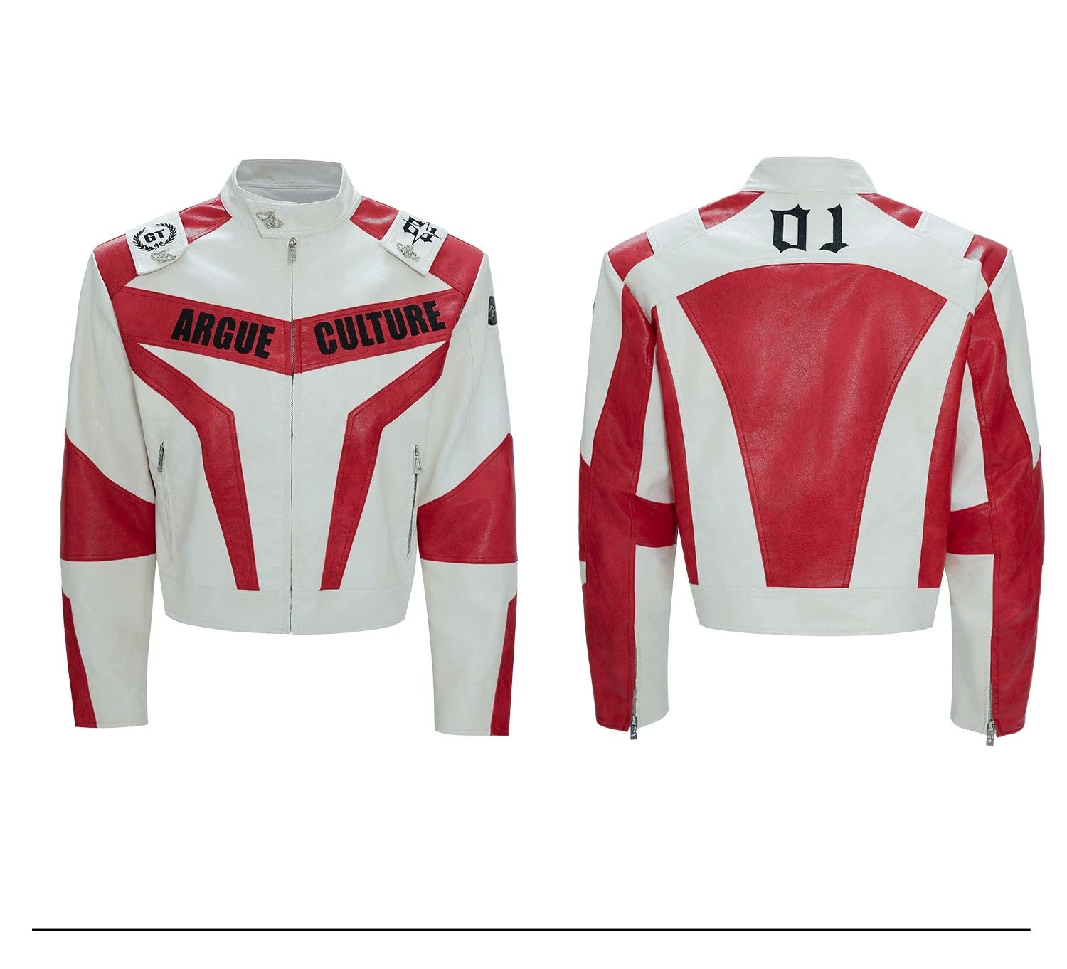 desc::deconstructed-armor-biker-jacket-padded-moto-coat-detail-img-1