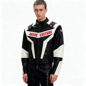 Back view showing deconstructed stitching and premium leather texture