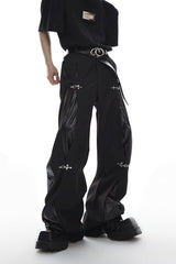 deconstructed-buckle-straight-pants-punk-high-waist-black